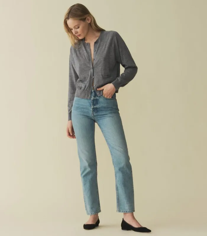 CELINE CARDIGAN Grey Storm Shop DEN Knitwear