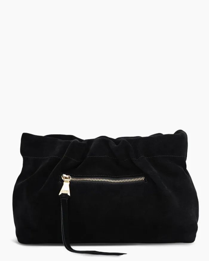 Chain Shoulder Black Suede With 2 Tone Women Aimee Kestenberg Satchels
