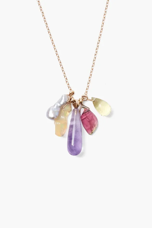 Chan Luu 14k Amethyst Mix Kaleidoscope Necklace Women 14k Fine
