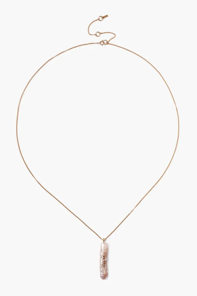 Chan Luu 14k Haena Necklace Pink Pearl Women Necklaces