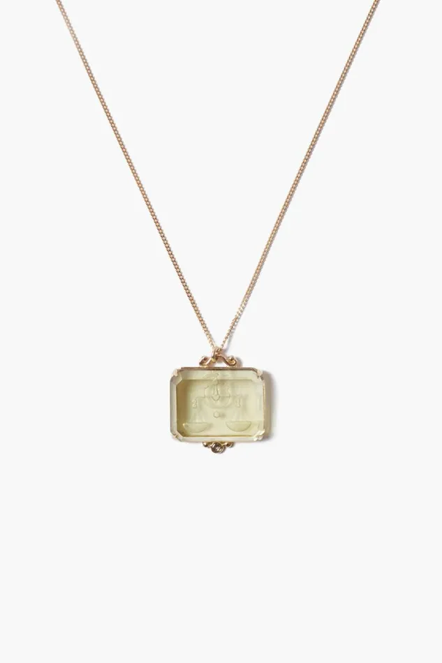 Chan Luu 14k Libra Zodiac Necklace Women 14k Fine