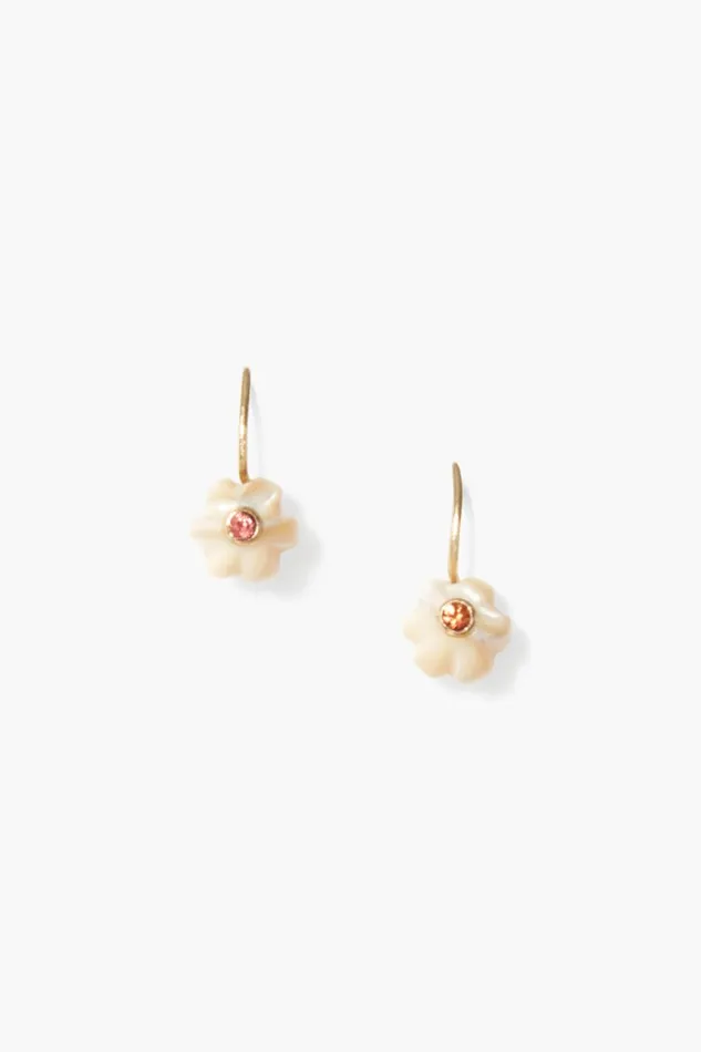Chan Luu 14k Pumpkin Earrings Mini Natural MOP Women 14k Fine