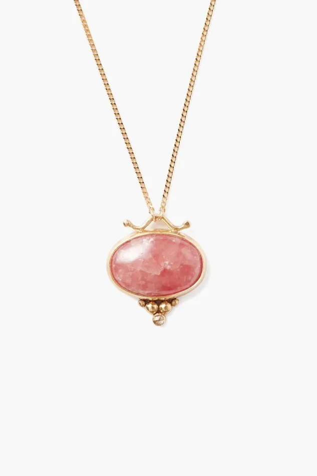Chan Luu 14k Rhodochrosite Nile Necklace Women 14k Fine