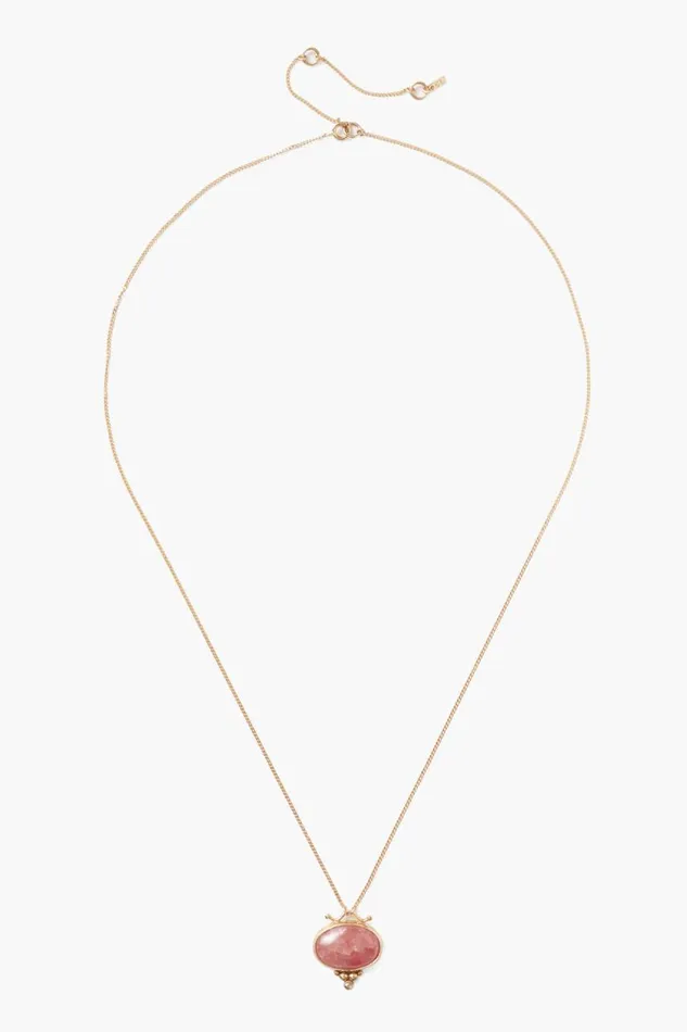Chan Luu 14k Rhodochrosite Nile Necklace Women 14k Fine