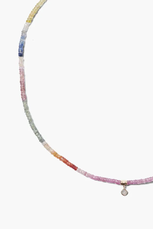 Chan Luu 14k Sapphire Mix Madagascar Necklace Women 14k Fine