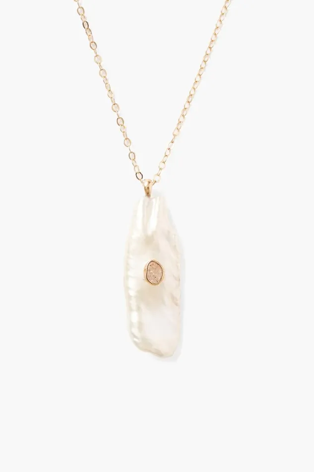 Chan Luu 14k White Biwa Pearl Oasis Necklace Women Necklaces