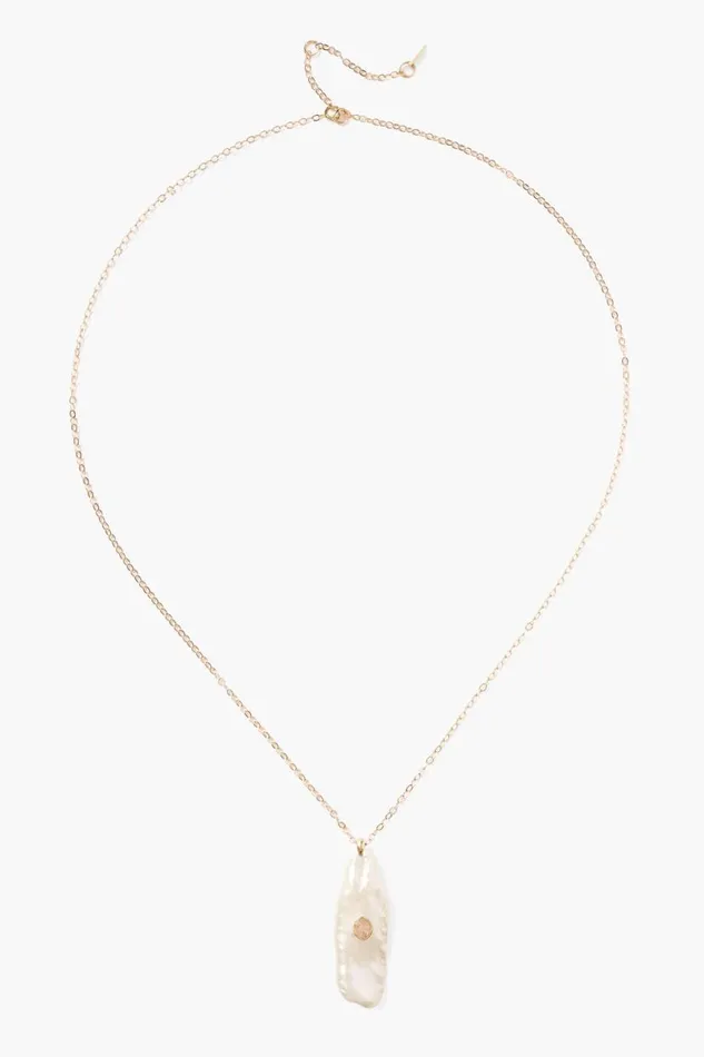 Chan Luu 14k White Biwa Pearl Oasis Necklace Women Necklaces