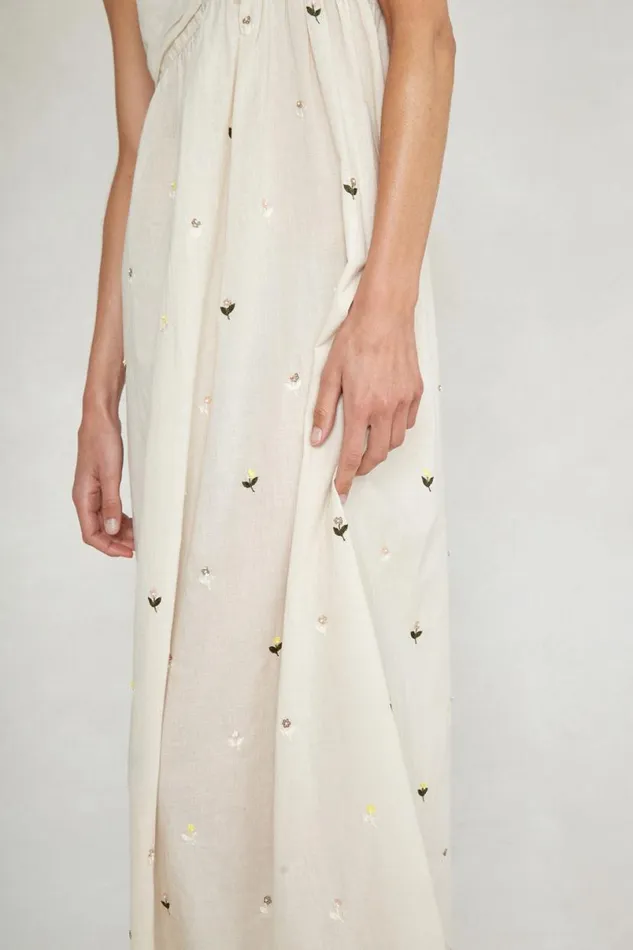 Chan Luu Amelia Dress Antique White Women Dresses
