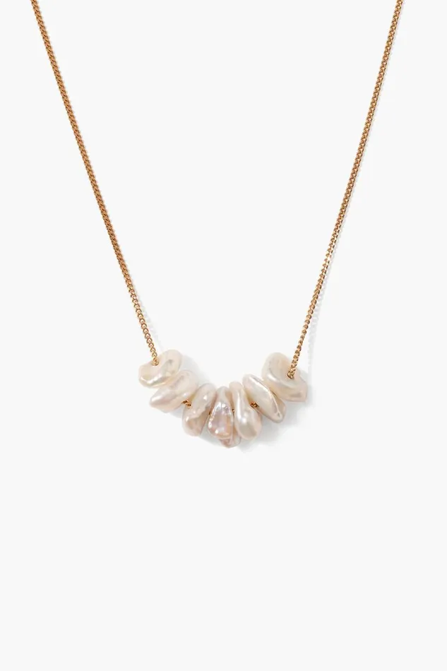 Chan Luu Anini Pearl Necklace Gold Women Necklaces