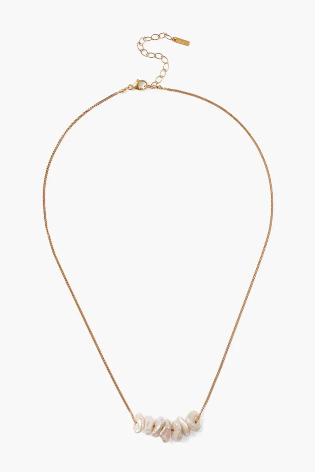 Chan Luu Anini Pearl Necklace Gold Women Necklaces