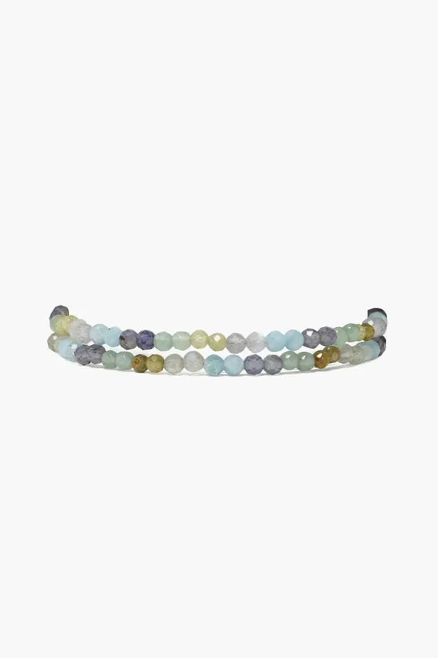 Chan Luu Aurora Double Naked Wrap Bracelet Green Mix Women Bracelets