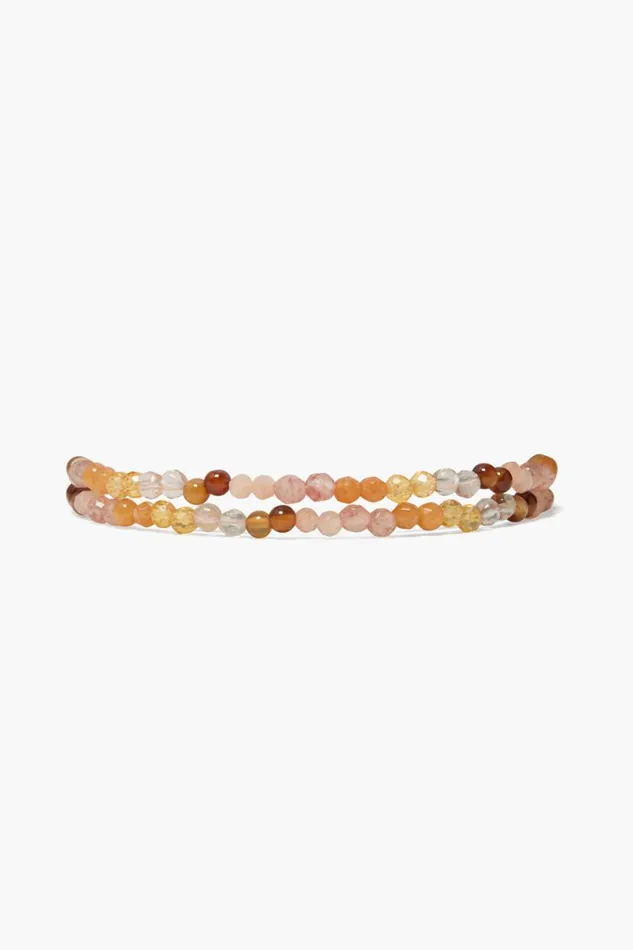 Chan Luu Aurora Double Naked Wrap Bracelet Pink Mix Women Bracelets