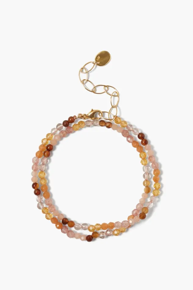 Chan Luu Aurora Double Naked Wrap Bracelet Pink Mix Women Bracelets