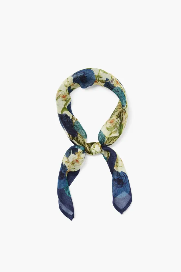 Chan Luu Bandana Navy Overgrown Floral Women Bandanas