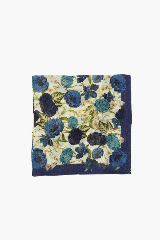 Chan Luu Bandana Navy Overgrown Floral Women Bandanas