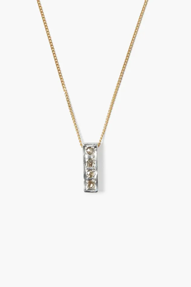 Chan Luu Bar Diamond Necklace Gold Mix Women Necklaces