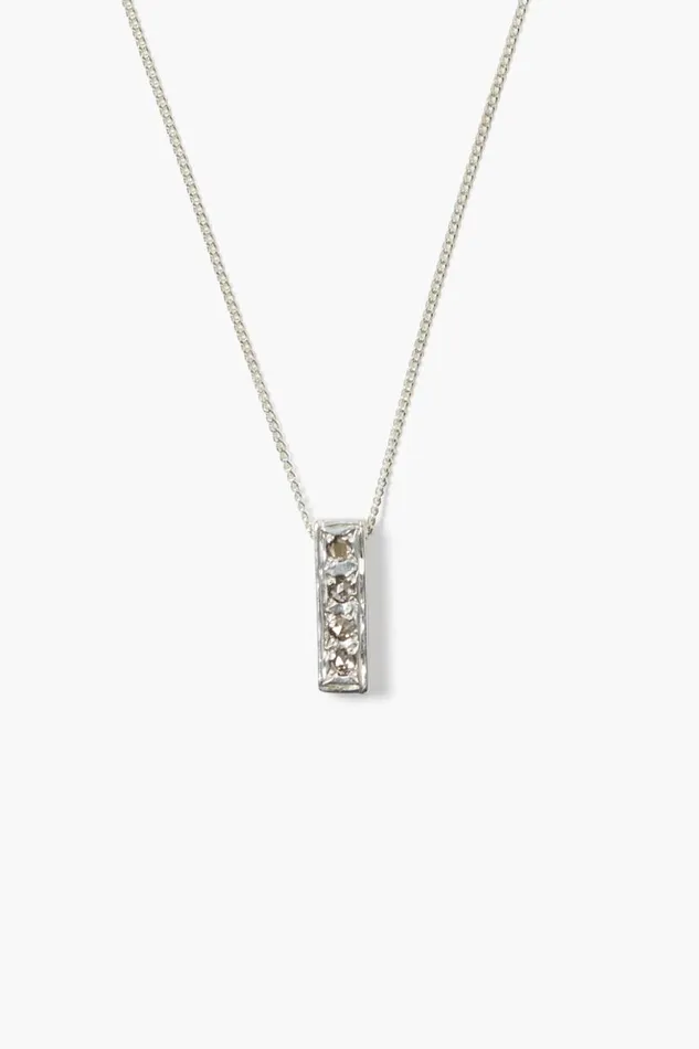 Chan Luu Bar Diamond Necklace Silver Women Necklaces