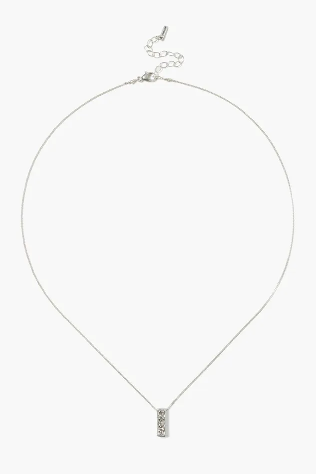 Chan Luu Bar Diamond Necklace Silver Women Necklaces