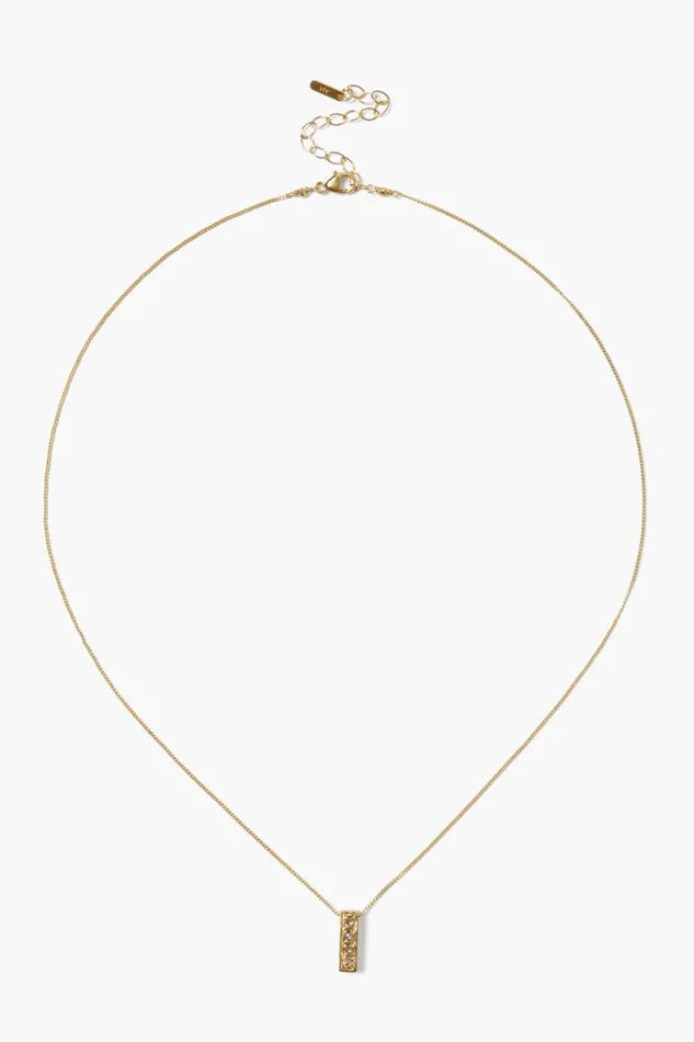 Chan Luu Bar Diamond Necklace Yellow Gold Women Necklaces