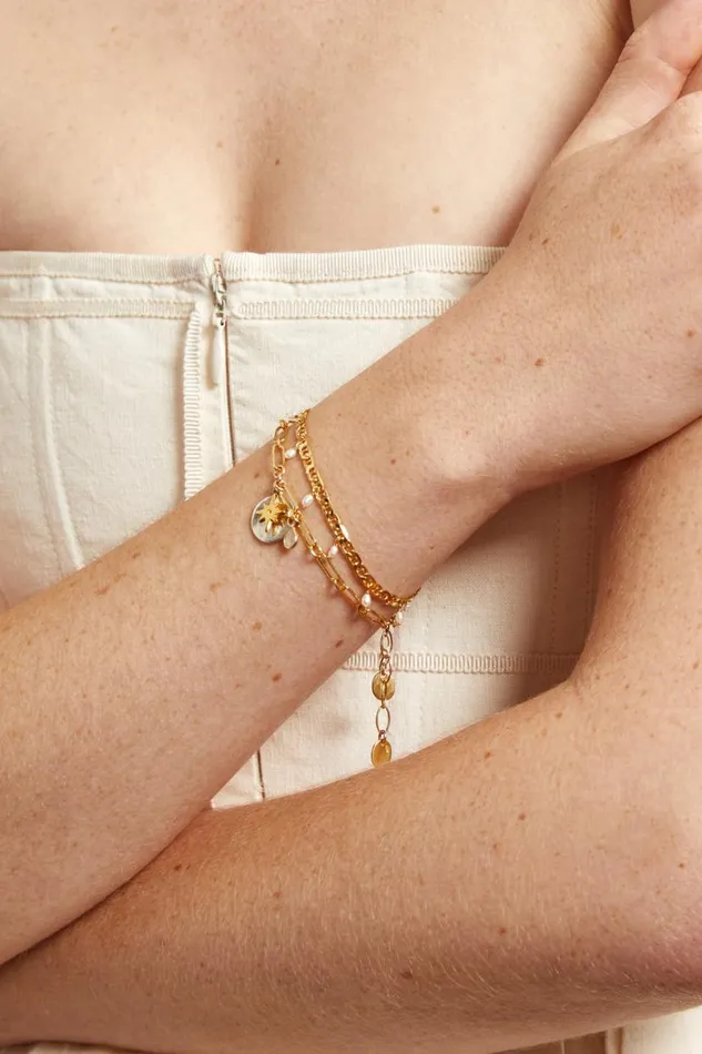 Chan Luu Beacon Charm Bracelet Gold Mix Women Bracelets