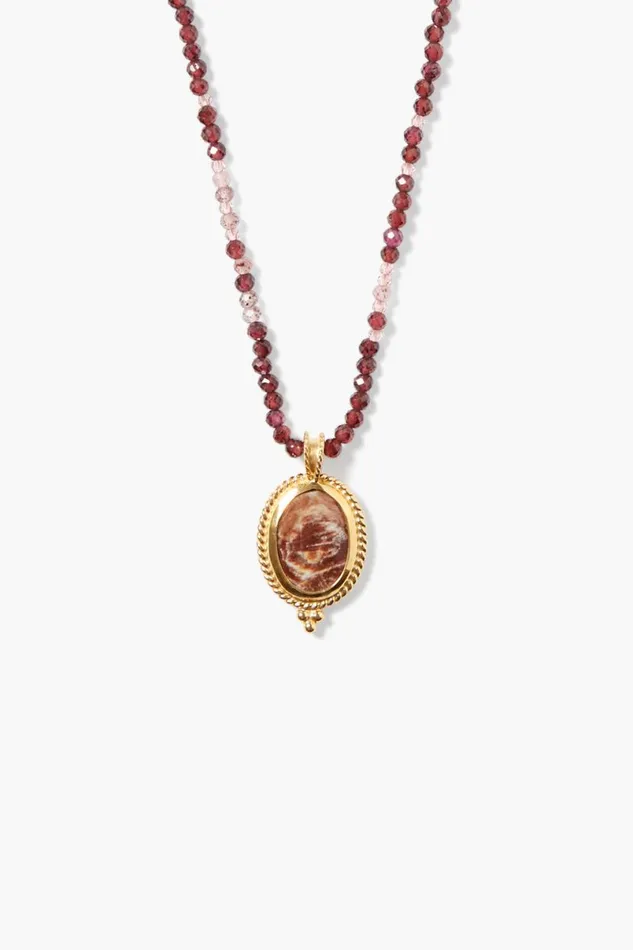 Chan Luu Calypso Necklace Garnet Mix Women Necklaces