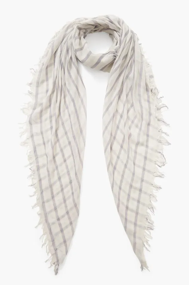 Chan Luu Cashmere And Silk Scarf Blue Granite Linea Women Scarves