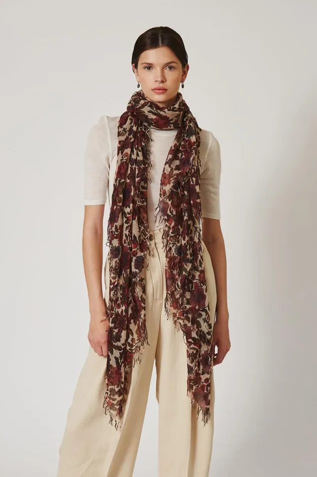 Chan Luu Cashmere And Silk Scarf Cedar Garden Women Scarves