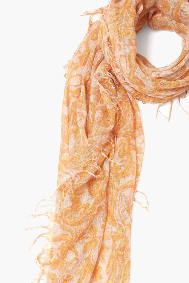 Chan Luu Cashmere And Silk Scarf Marigold Free Bird Women Scarves