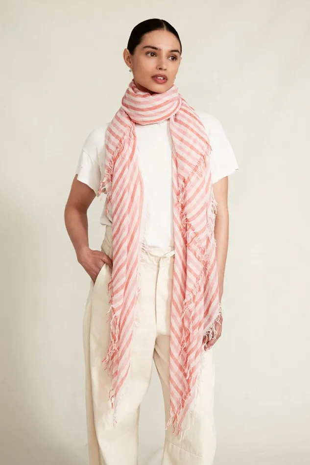 Chan Luu Cashmere And Silk Scarf Mauve Chalk Linea Women Scarves