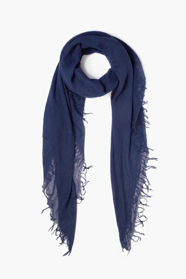 Chan Luu Cashmere And Silk Scarf Medieval Blue Women Scarves