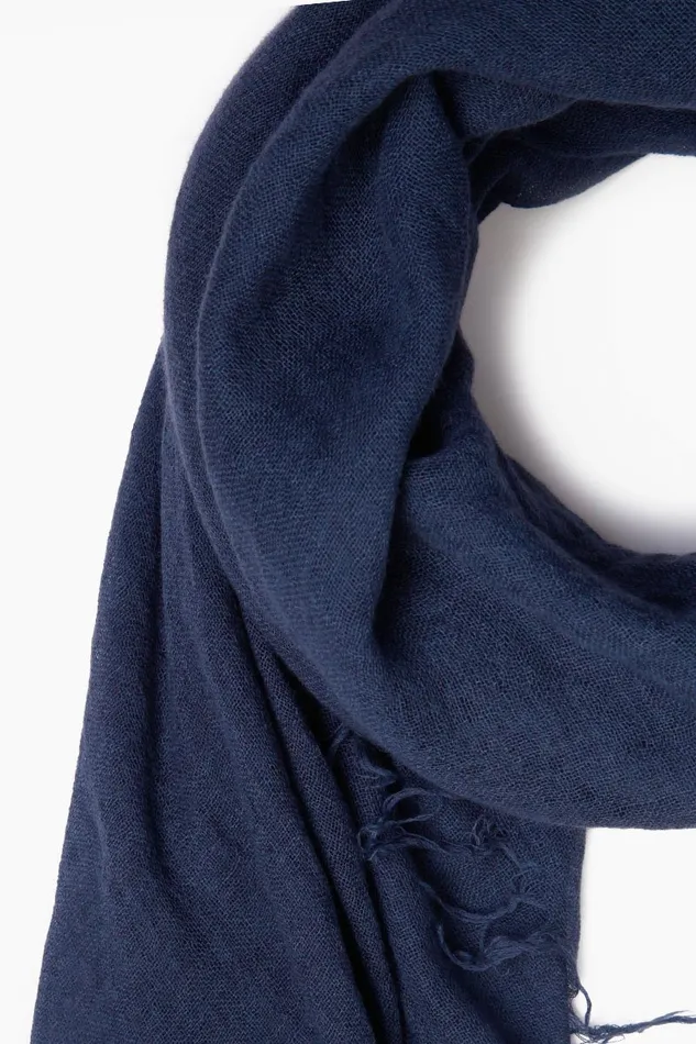 Chan Luu Cashmere And Silk Scarf Medieval Blue Women Scarves
