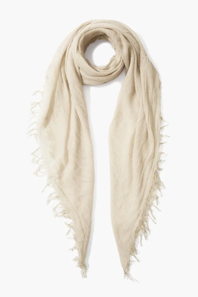 Chan Luu Cashmere And Silk Scarf Seed Pearl Metallic Women Scarves