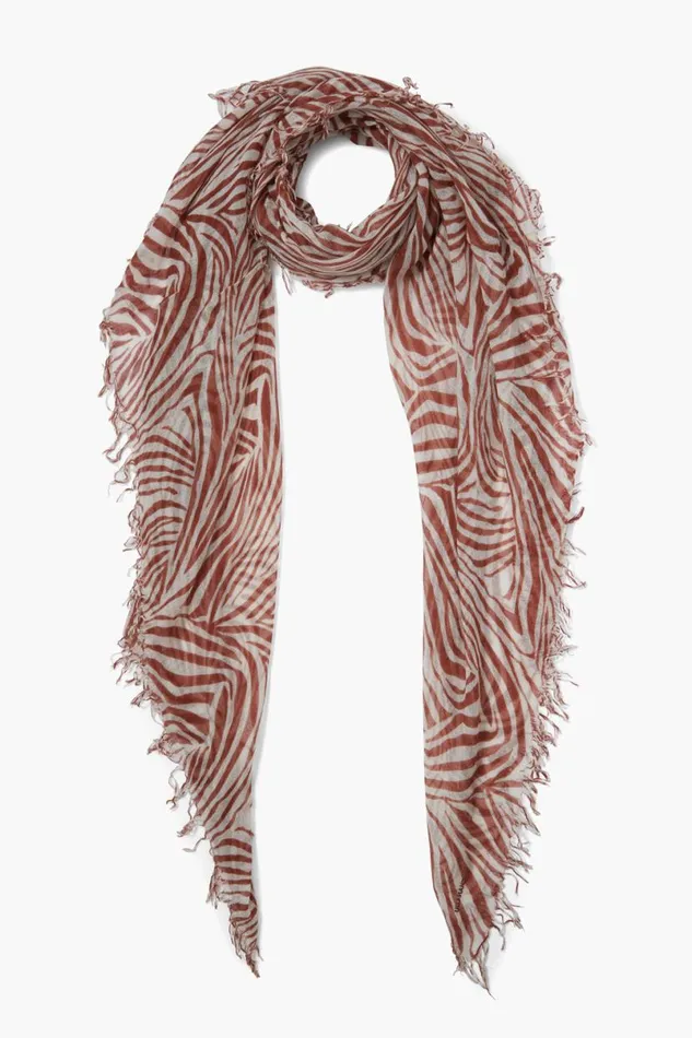 Chan Luu Cashmere And Silk Scarf Sequoia Zebra Women Scarves