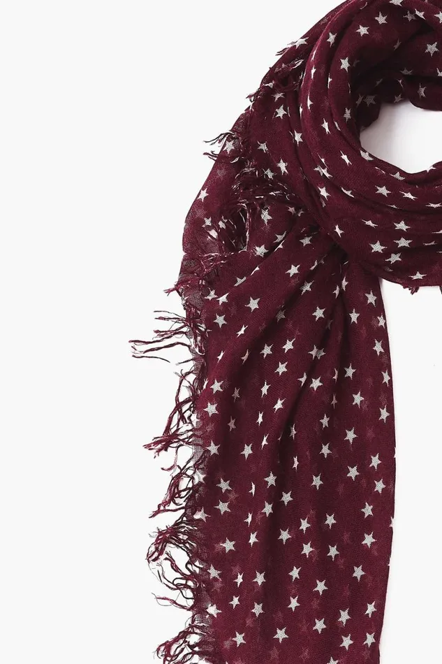 Chan Luu Cashmere And Silk Scarf Tawny Port Star Women Scarves