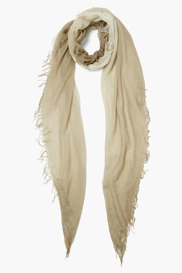 Chan Luu Cashmere And Silk Scarf Walnut Lunar Rock Dip Dyed Women Scarves