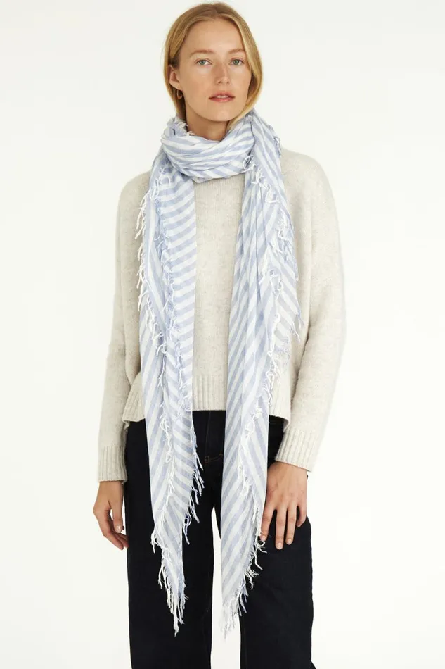 Chan Luu Cashmere And Silk Scarf Wedgewood Linea Women Scarves