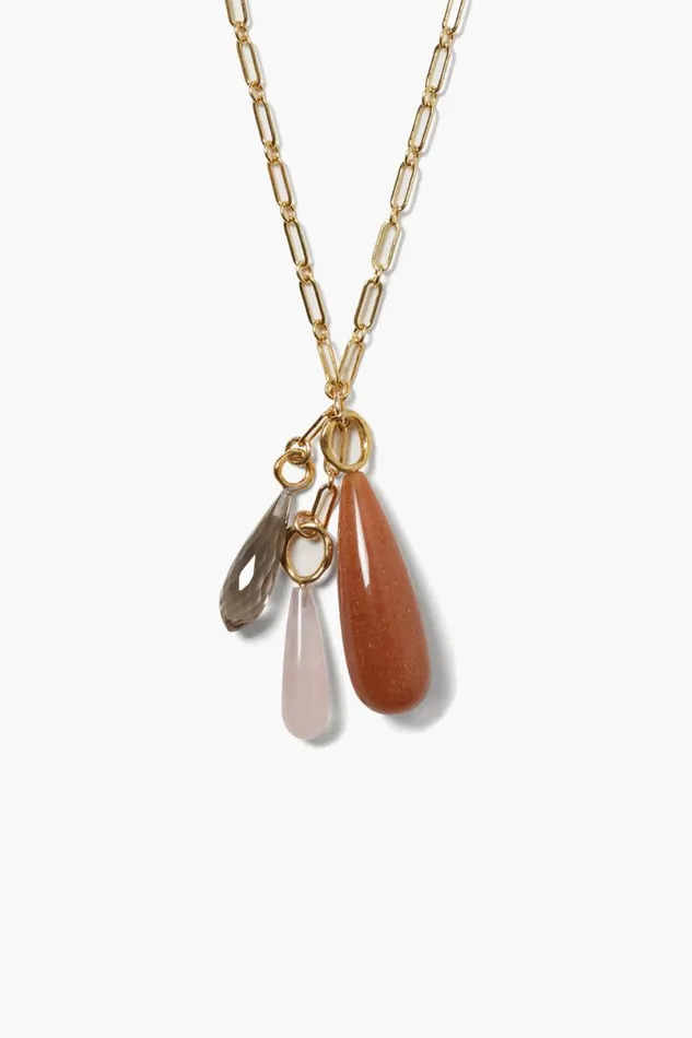 Chan Luu Castillo Pendant Necklace Pink Mix Women Necklaces