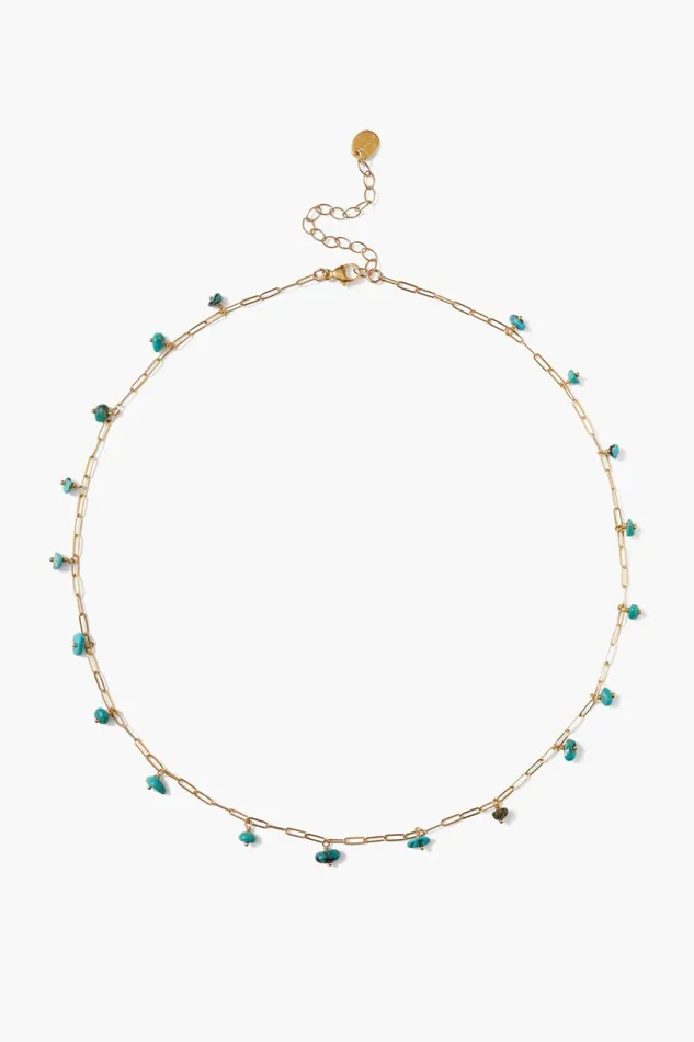 Chan Luu Cayman Short Necklace Turquoise Women Necklaces