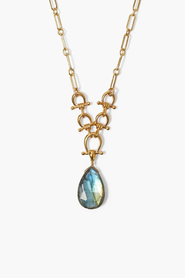 Chan Luu Cheval Necklace Gold Labradorite Women Necklaces