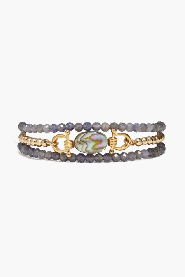 Chan Luu Cheval Triple Naked Wrap Bracelet Iolite Women Bracelets