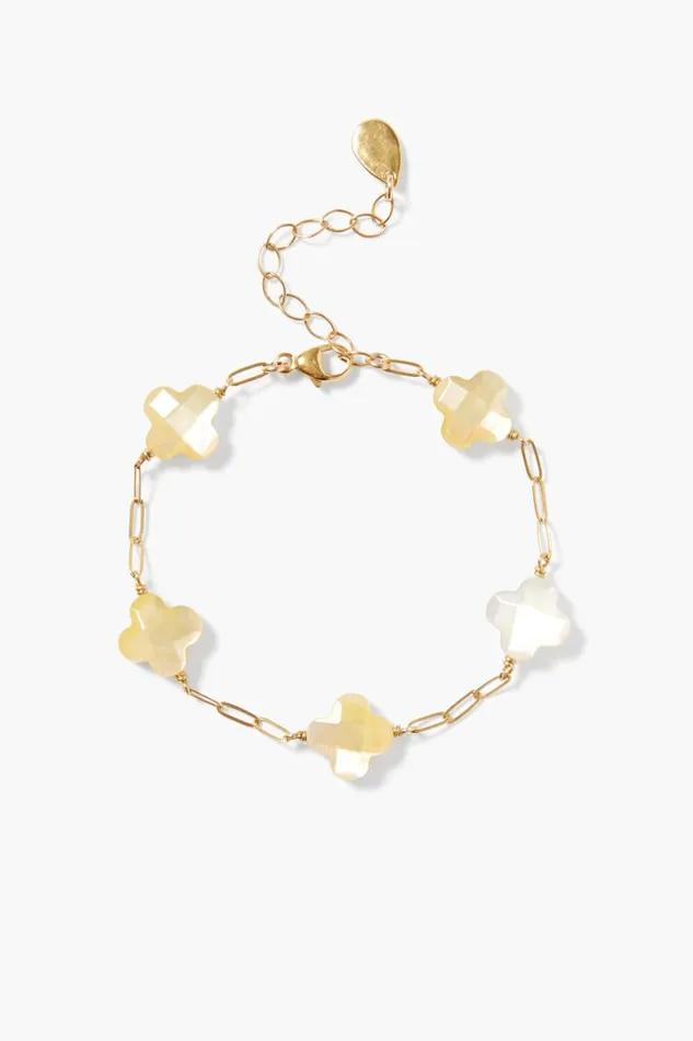 Chan Luu Clover Bracelet Yellow MOP Women Bracelets