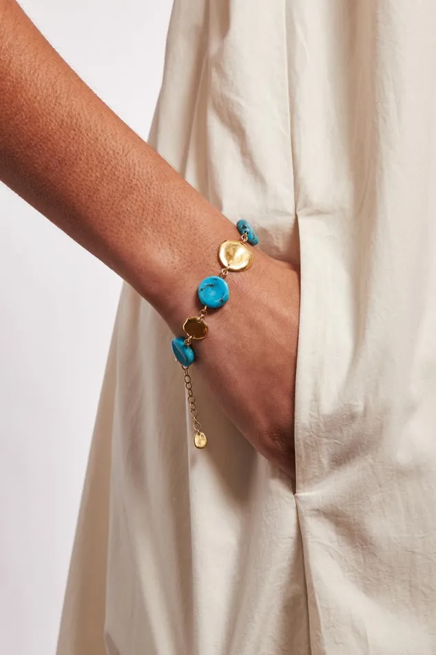 Chan Luu Coin Bracelet Turquoise Women Bracelets