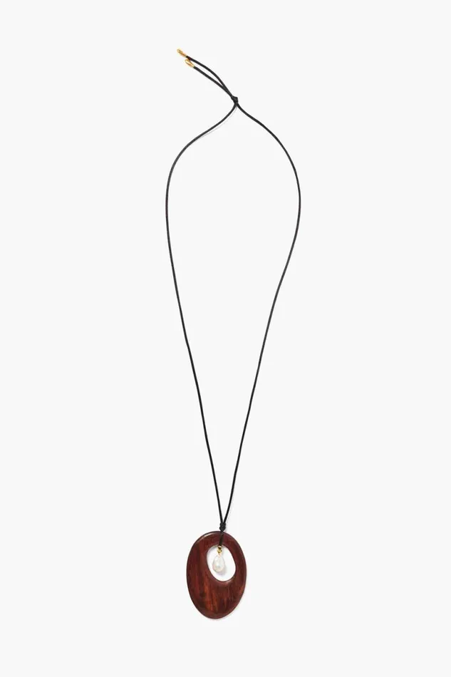 Chan Luu Corinne Necklace Dark Wood Women Necklaces