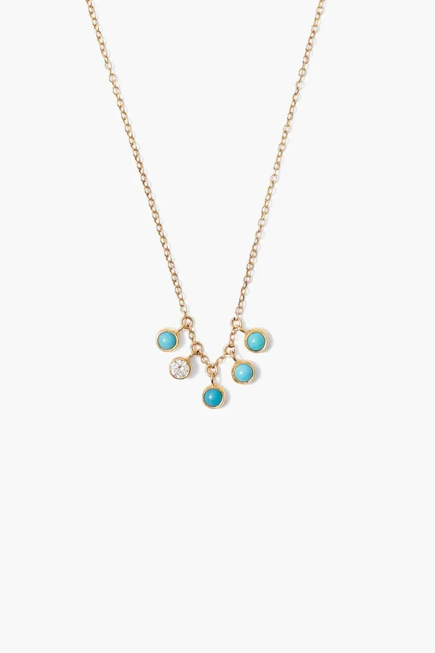 Chan Luu Delilah Charm Necklace Turquoise Mix Women Necklaces