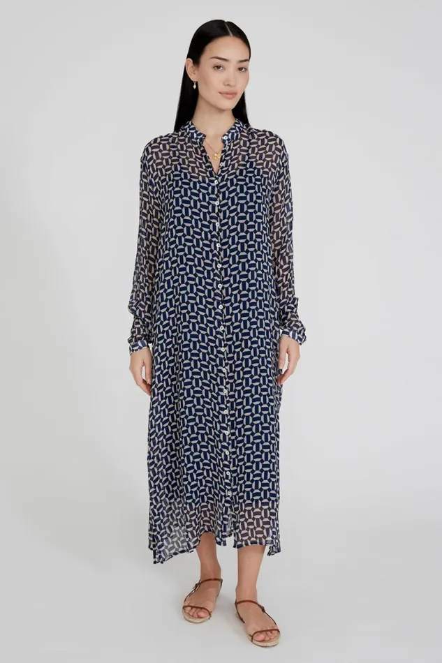 Chan Luu Eloise Dress Estate Blue Women Dresses