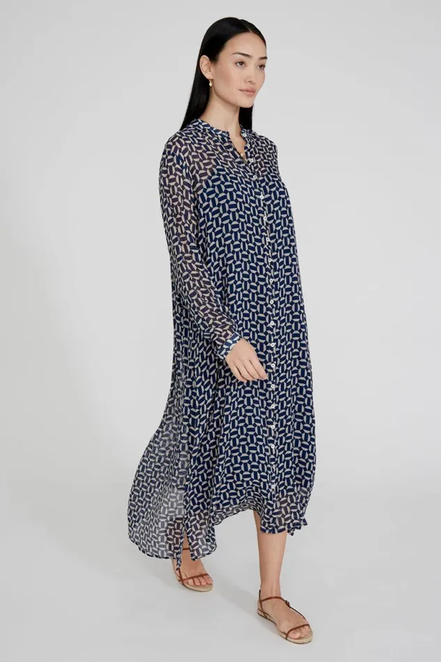 Chan Luu Eloise Dress Estate Blue Women Dresses