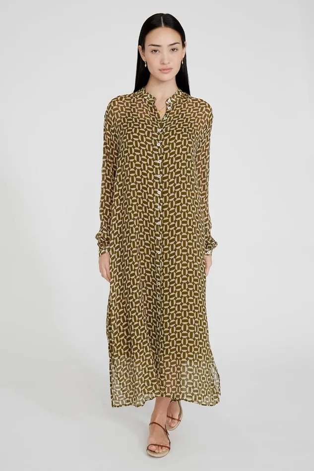 Chan Luu Eloise Dress Fir Green Women Dresses