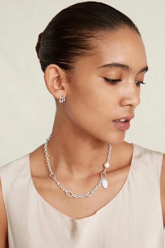Chan Luu Frances Short Necklace Silver Women Necklaces