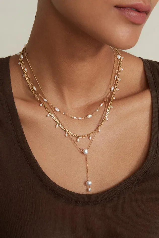 Chan Luu FreeForm Pearl Necklace White Women Necklaces