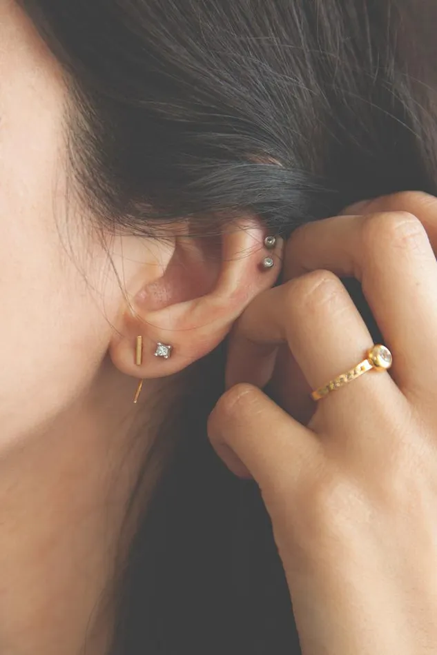 Chan Luu Gold Bar And Hook Earrings Women Earrings